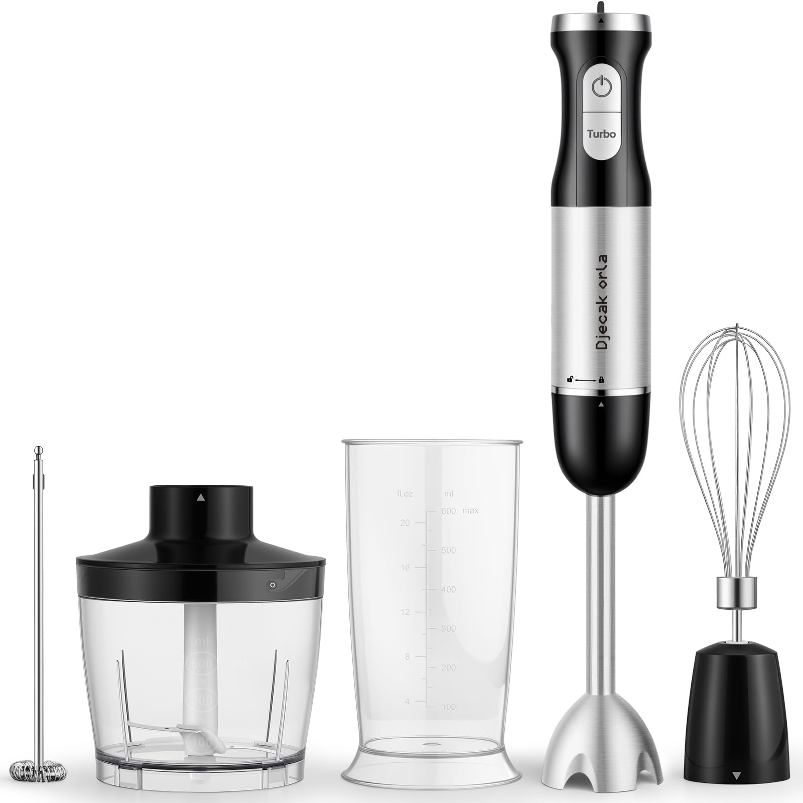 Upgrand 1100W 5-in-1 Immersion Blender Handheld, Black