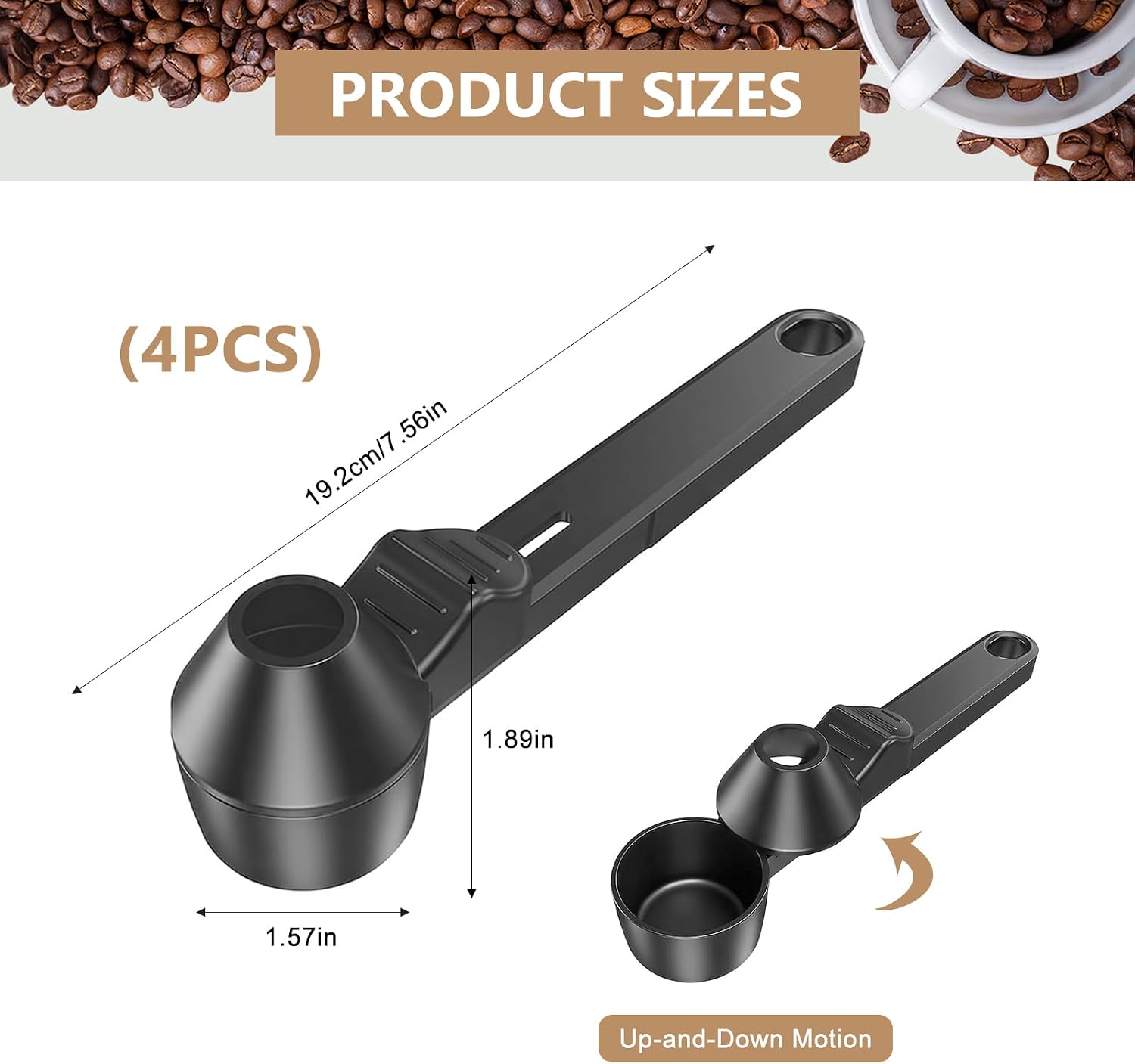 4 Pieces Measuring Spoon Coffee Funnel and Measuring Spoons 2 in 1 image 2