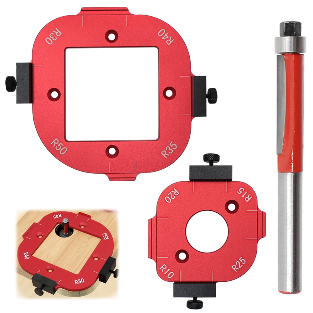 GYSRXS 2 Stück Router Jig Radius Schablone 4 in 1 Präzision