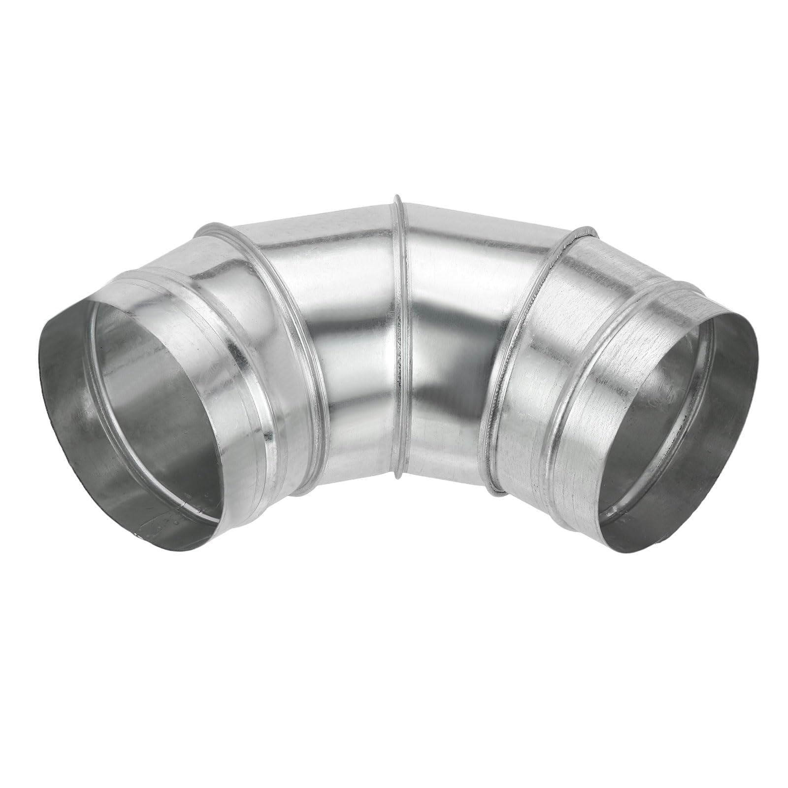 Conector de tubo de conducto de codo de 90 grados de 6" de diámetro exterior, conector de tubo de ventilación de chimenea de HVAC, adaptador de hierro galvanizado para tubo de escape de ventilación