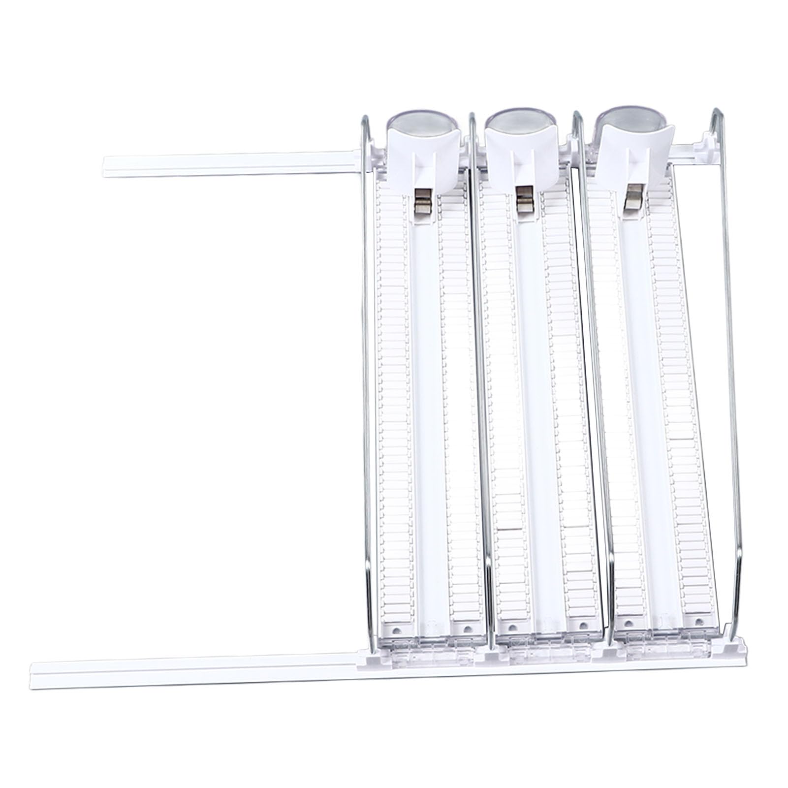 Dispensador de bebidas para nevera, dispensador de latas de refresco ajustable de 38 cm para latas de cerveza y pop, paquete de 3, organizador de bebidas para refrigerador, deslizamiento