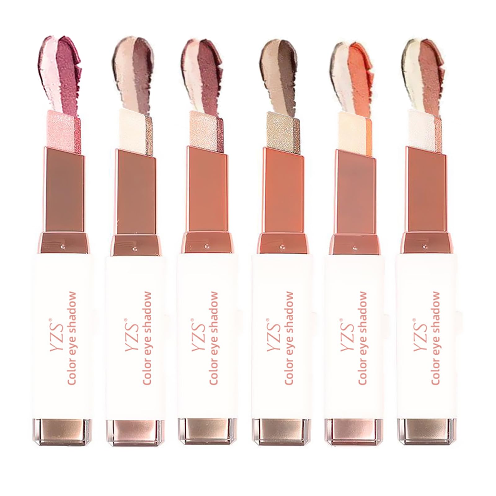 Barra Sombra De Ojos, Lápiz De Sombra De Ojos Brillante, 6 Sombra De Ojos En Degradado, Sombra De Ojos En Barra Doble, Lápiz De Sombra De Ojos De Doble Color, Para Principiantes De Maquillaje