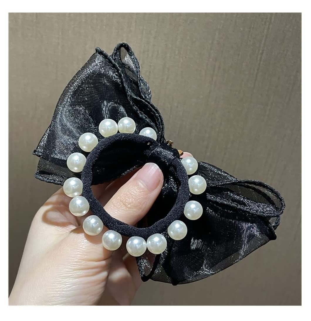 Scrunchies Per Capelli 3pcs Pizzo Fiocco Corda Per Capelli Maglia Anello Per Fondina Per Testa A Sfera Per Elastici Per Coda Di Cavallo
