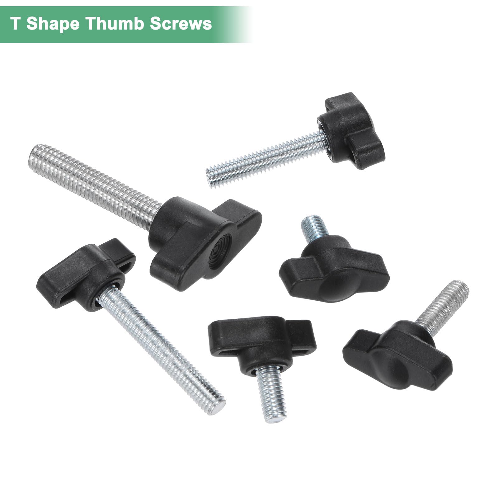 M METERXITY 20-Pack Thumb Screws, M6x10mm Tee Wing Knobs - Image 4