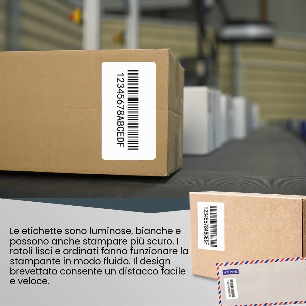 BETCKEY - 10 Rotoli S0947420 Etichette, 102mm x 59mm, 5750 Etichette di Spedizione Grandi Ad Alta Capacità Utilizzo per DYMO LabelWriter 4XL NON per 5XL