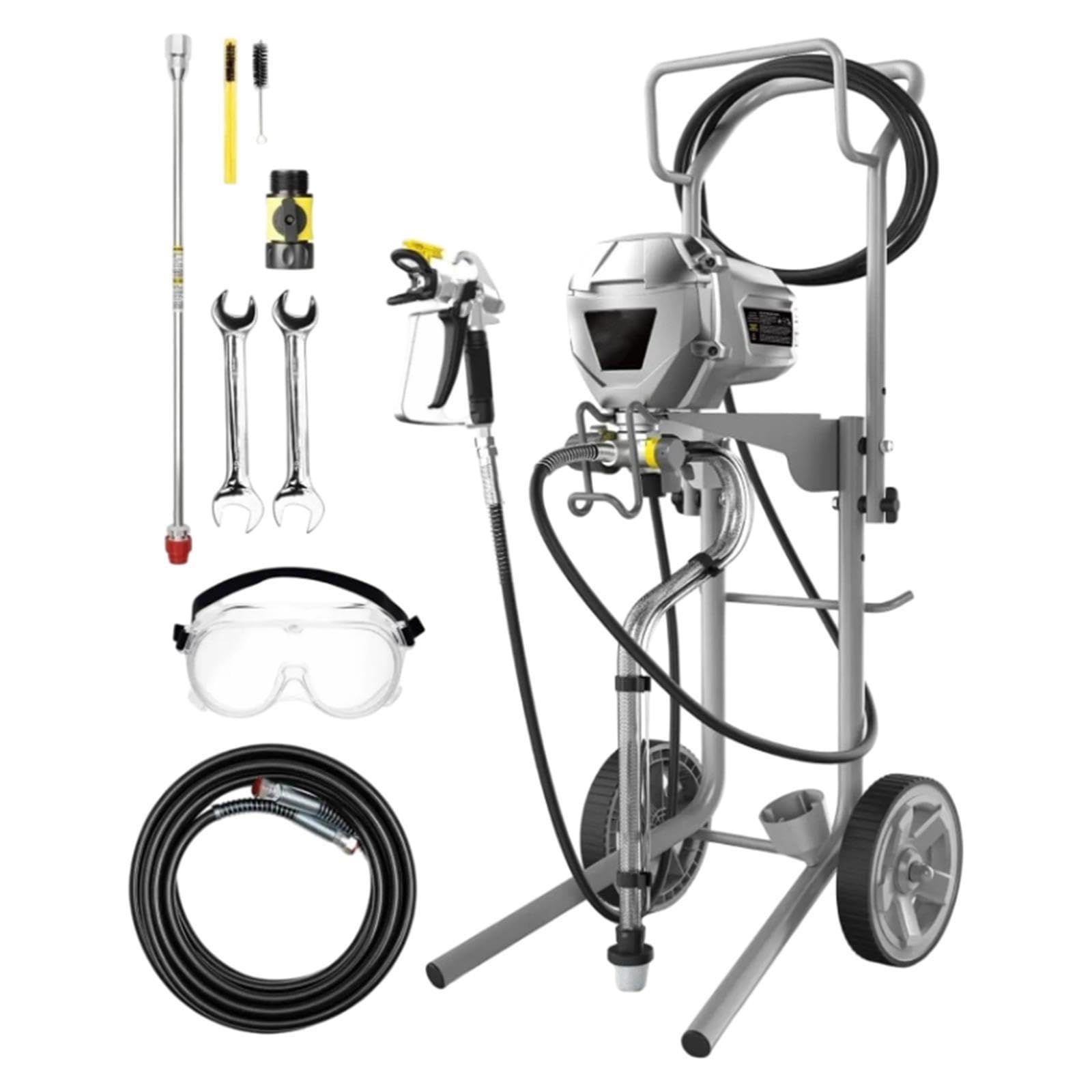Pistolet Peinture Electrique Pistolet Peinture Car Pulvérisateur Peinture sans Air, Très Efficace, sans Dilution, Surpulvérisation Minimale pour des Projets Peinture Bricolage Jusqu'à 15 Gallons