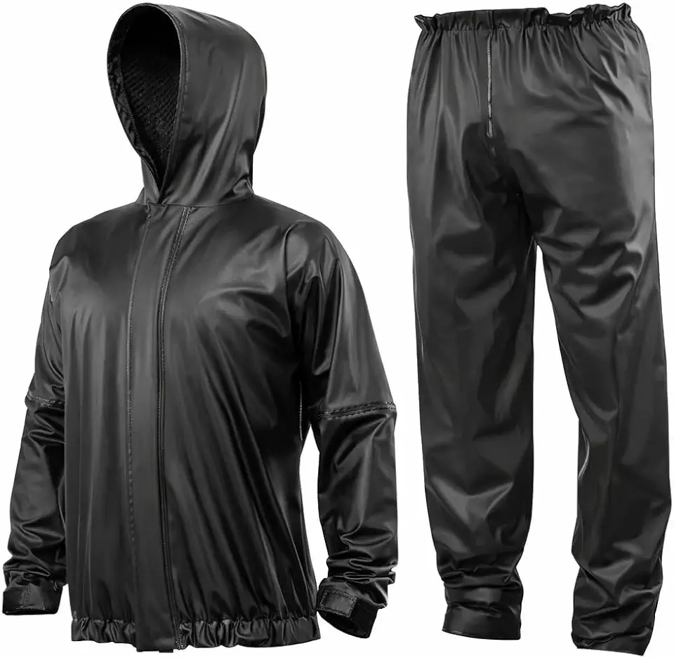 Capa de Chuva Impermeável com Capuz para Motoboy e Motociclista em PVC Reforçado – Conjunto Jaqueta e Calça para Delivery e Chuva Forte