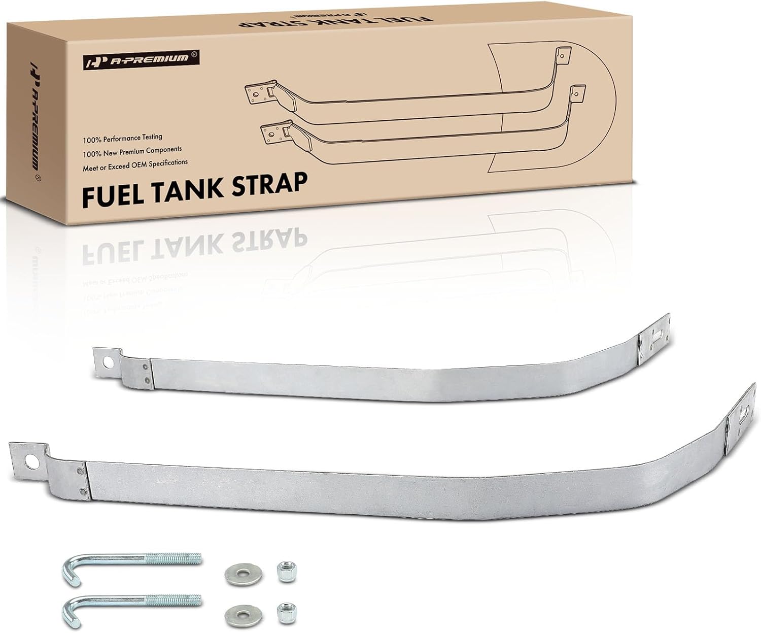 A-Premium Set of 2PCS Fuel Tank Straps Compatible with Ford Thunderbird 1958 1959 1960