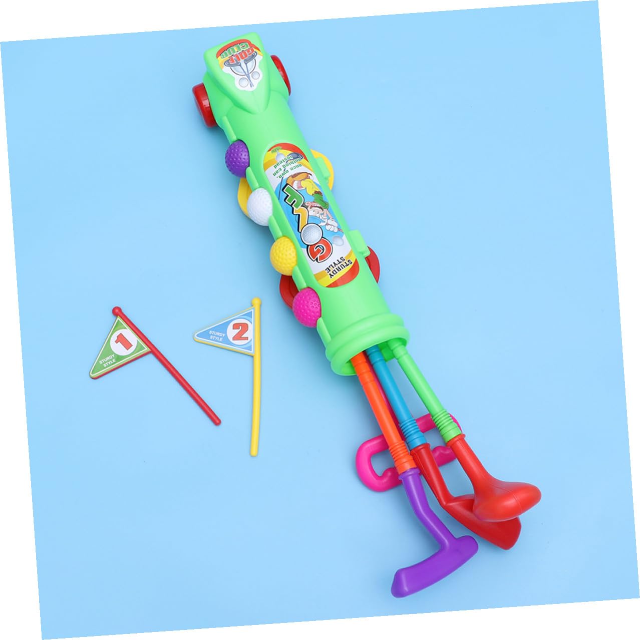 ORFOFE 2 set Giochi Educativi Golf in Plastica per Adulti Gioco Sportivo Indoor e Outdoor Promuove Sviluppo Motorio e Immaginazione Attività Genitore-figlio Verde