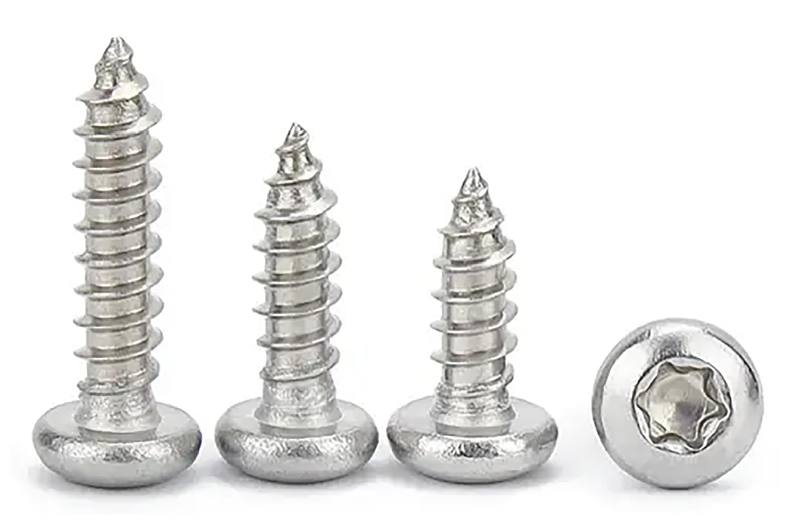 M4*14mm Torx Blechschrauben, Rundkopfschraube, Edelstahl 304, selbstbohrende Holzschrauben (100 Stück)