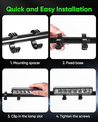 Miniatura 7 de Super Bright LED Bike Light for Night Riding - 1800 Lumen USB-C Rechargeable - IPX5 Waterproof Bicycle Headlight for MTB, Road Cycling & Night