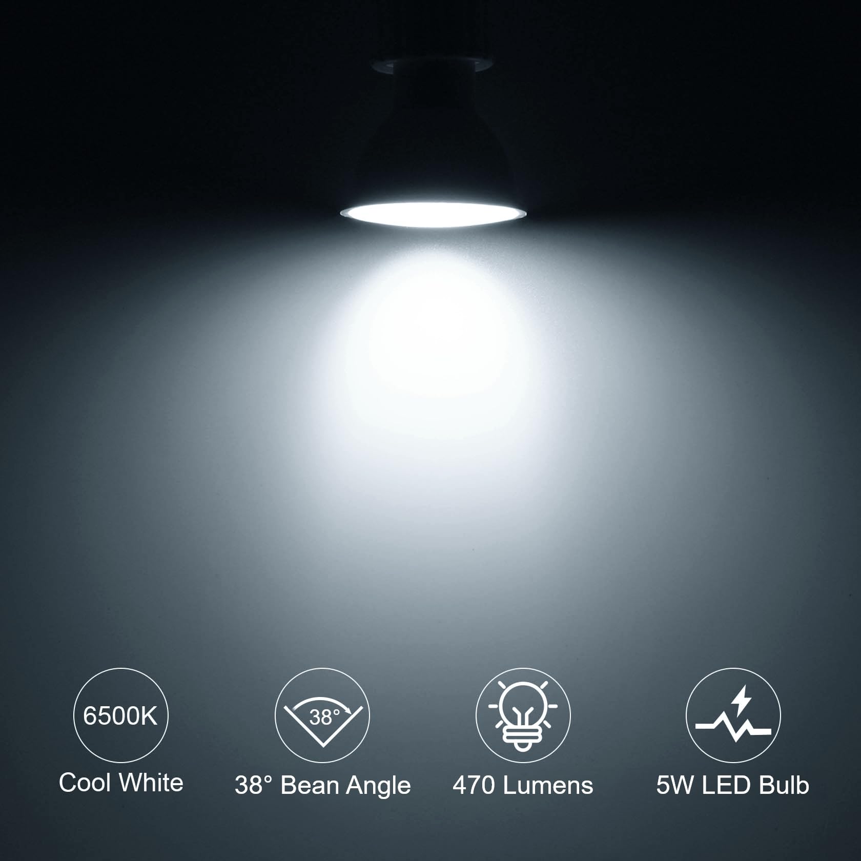 LUTW MR16 LED Bulbs Cool White 6500K, AC/DC 12V/24V GU5.3 LED Spotlight Bulbs - Image 3