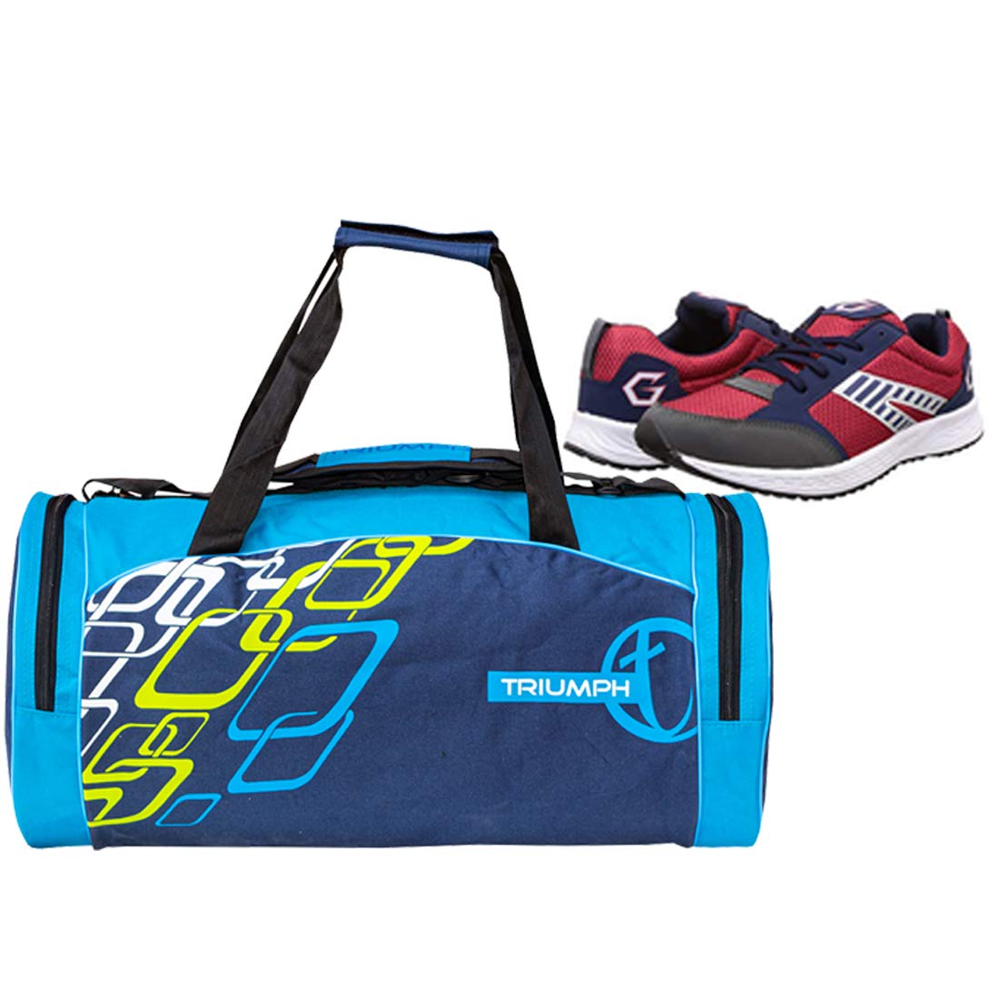 Gowin Nx-2 Red/Blue Size-7 With Triumph Gym Bag Gravity Pro-77N Navy/Sky