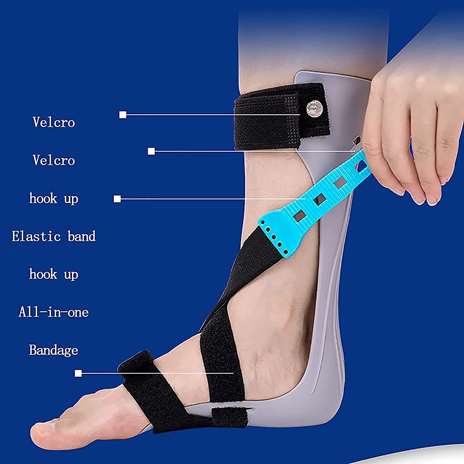 Supporto Ortesi per Caviglia E Piede, Scarpe Correttive per Piede Varo E Valgo, Ortesi per Piede Cadente, per Piede Cadente, Fascite Plantare E Tendine D'Achille