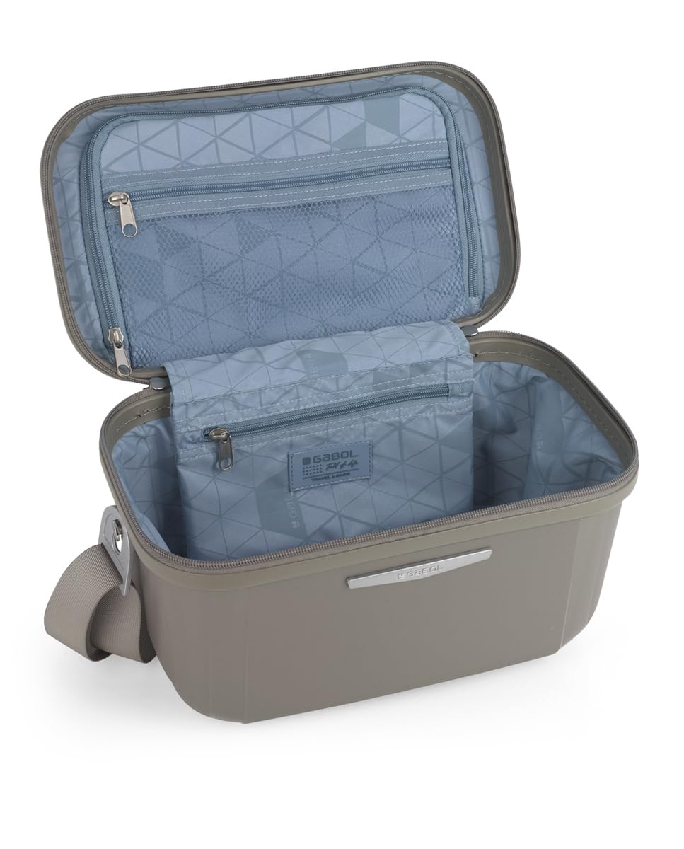 Gabol - Neceser de Viaje Rígido Queens 32x23x19 cm - Peso 0,83kg con Capacidad 13,7L - Acople a Maleta y Clasificador Interior - Diseño Español en Polipropileno - Resistente y PVC Free - Champagne