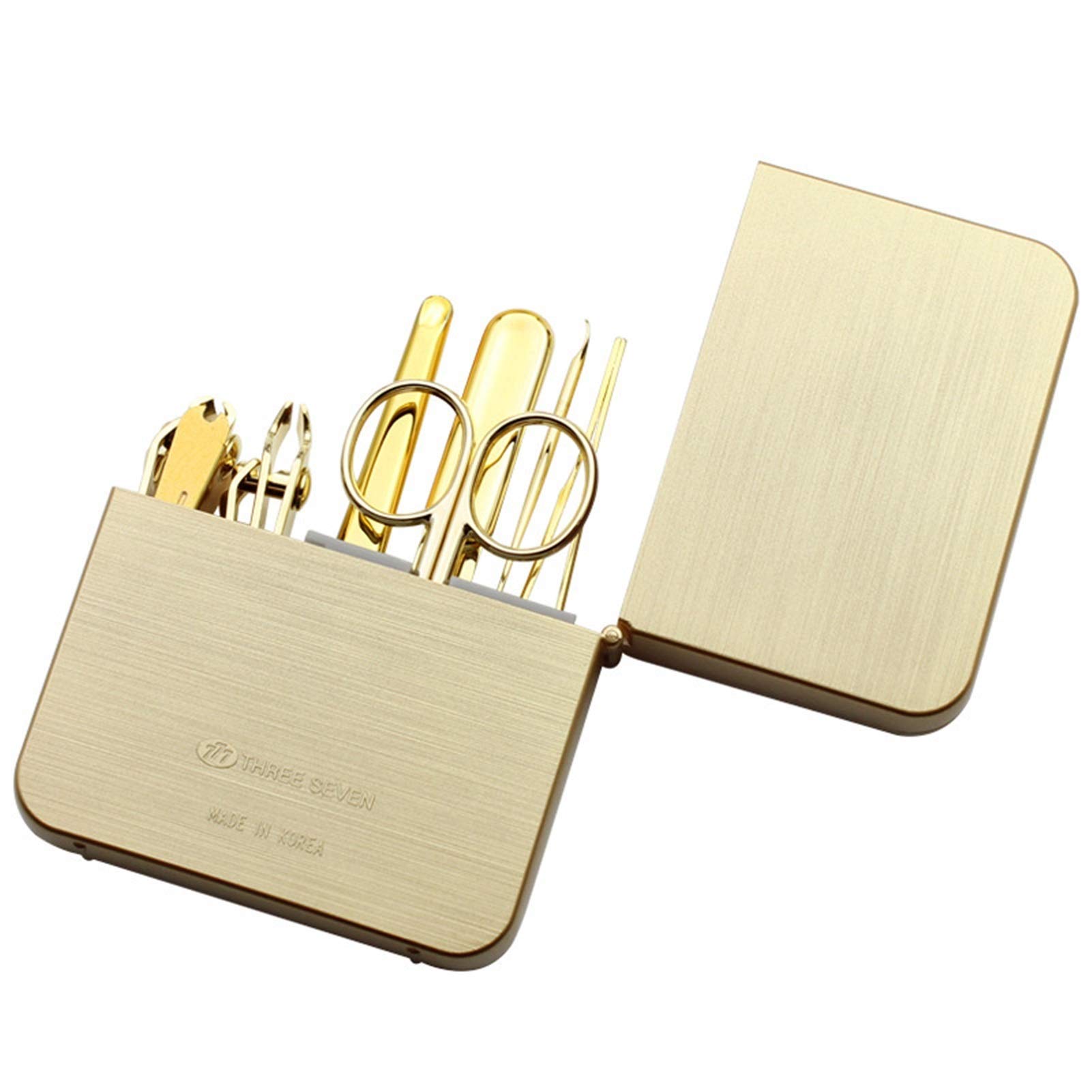 Herramientas para manicura Kit de cortaúñas de Estilo más Ligero, empujador de cutículas 7 en 1, Cuidado de pedicura, Herramientas clásicas de manicura de Lujo Cortauñas