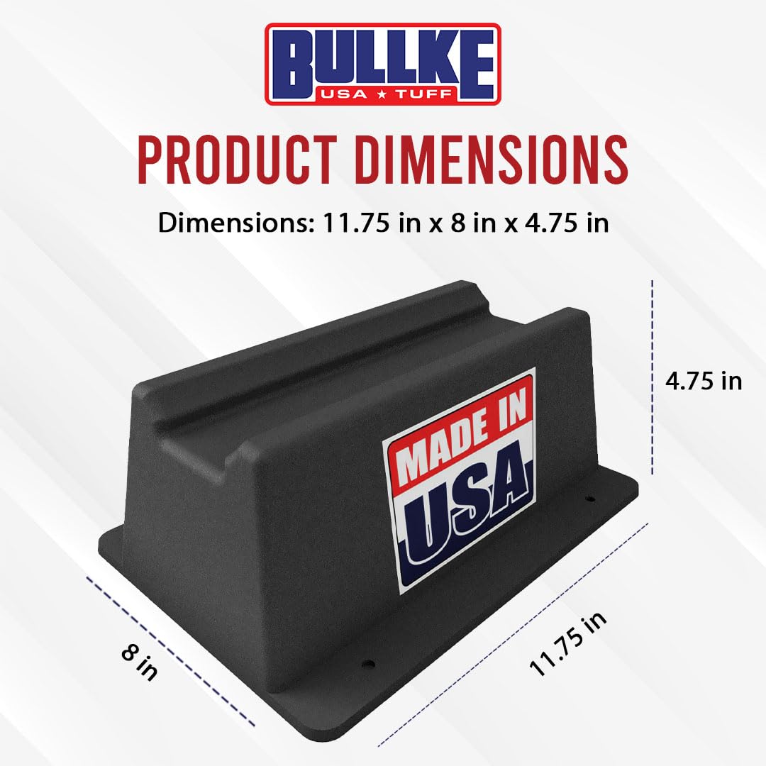 USA Made BULLKE 8-pak wsporników rur dachowych - 29,84 cm x 20,3 cm - nośność 453 kg - odporne na promieniowanie UV, trwałe bloki z tworzywa sztucznego - wsporniki przewodów, PCW, formowana
