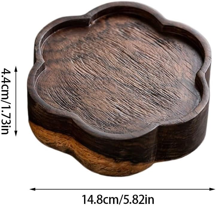 LUNIZ Tea Tray Solid Wood Dry Tea Table Home Teapot Pot Mat Retro Tea Tray Tea Table Tea Tray Suitable for Office Tea Room Etc. Coffee Table Tray
