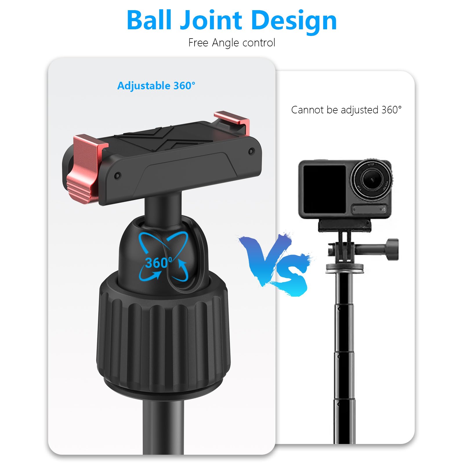 Osmo Nano Action 6 Tripod avec Adaptateur de déclenchement Rapide magnétique, Cadran monoplace avec poignée de poignée Mini-étireur rotative à 360 ° pour Les Accessoires DJI Nano Osmo 6