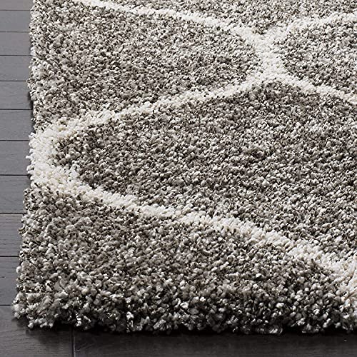 Image of Urban Modern Decor Features 4x6 Feet Modern Soft Shaggy Carpet Thick, Fluffy & 2 inch Pile Shag Rug for Your Kids Room, Bedroom & Livingroom(4x6 feet, Grey & Ivory)