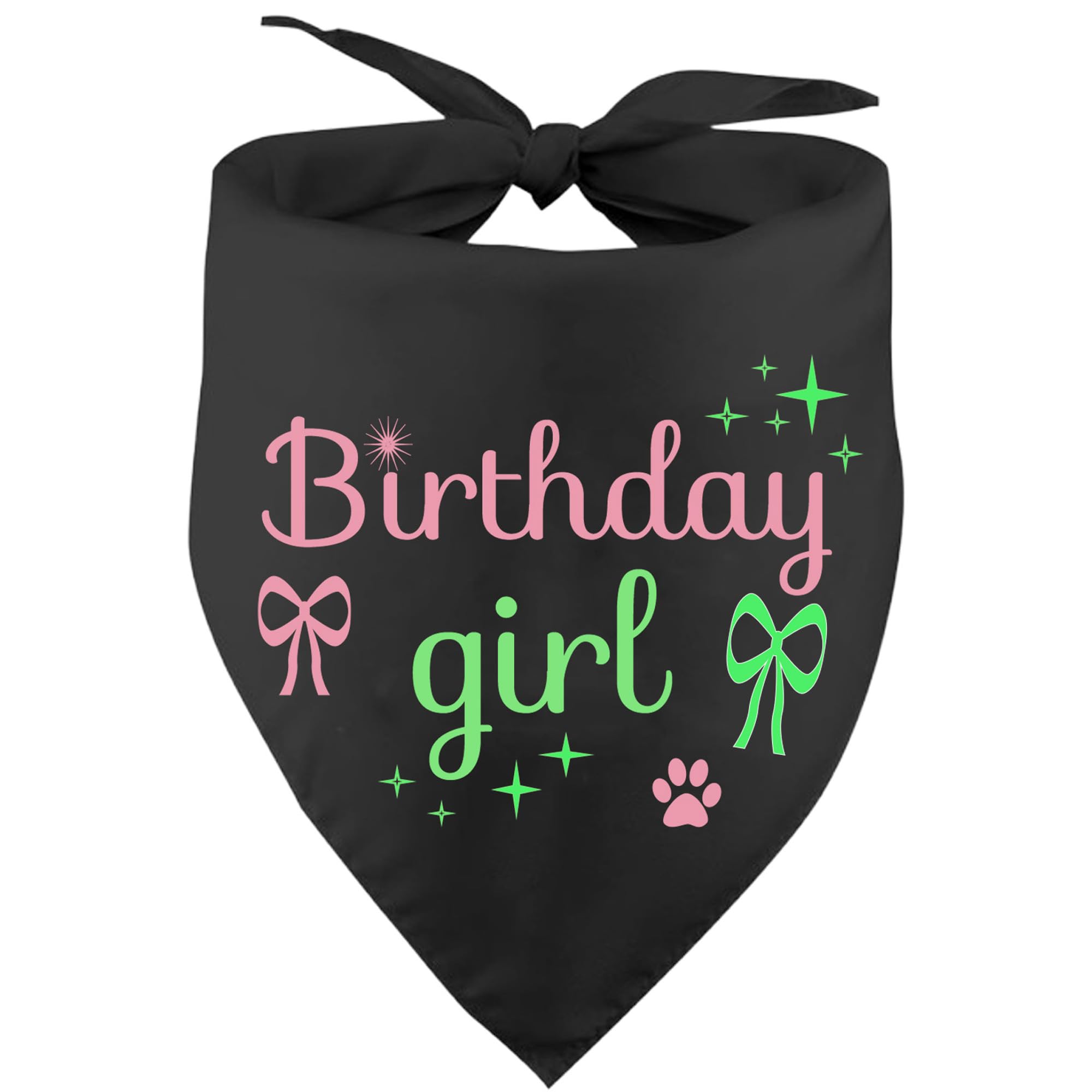 Dog Birthday Bandana Girl Triangle Dogs Bandanas Dog Party Supplies Pink Girls Birthdays Gift Plaid Bibs Scarf Adjustable