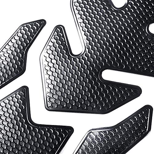 Tomall 3D Gas Tank Protector For Motorcycle Tank Pad Decal Soft Rubber Tank Pad Protector Sticker Anti Slip Waterproof Sticker Motorcycle Sticker Modified Decoration (Black) #TOP3
