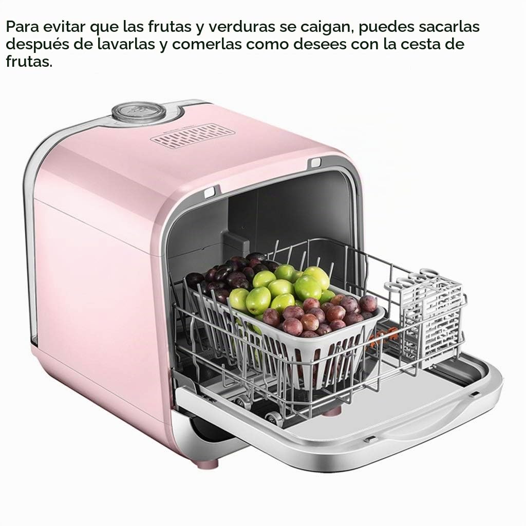 Lavavajillas Compacto De Mesa Lavavajillas con 4 Programas Lavavajillas De Mesa Lavavajillas Slimline Consumo De Agua: 5L (Color : Pink, Size : 37.8 * 41.2 * 42.2cm)