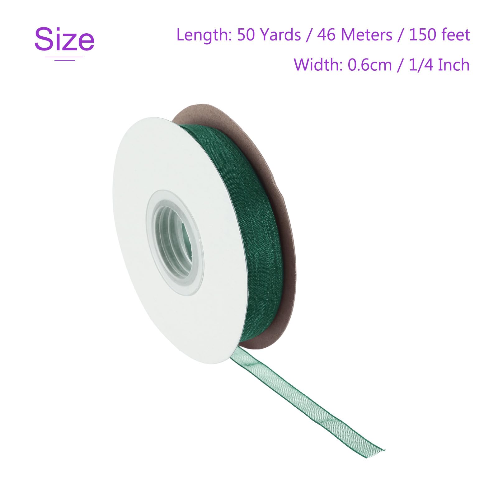 Dstarymnix Nastro chiffon verde salvia, Nastro Verde in Chiffon, 4 rotoli, ciascuno per matrimonio,bouquet da sposa,confezioni regalo decorazioni e fai da te, con nappe in chiffon