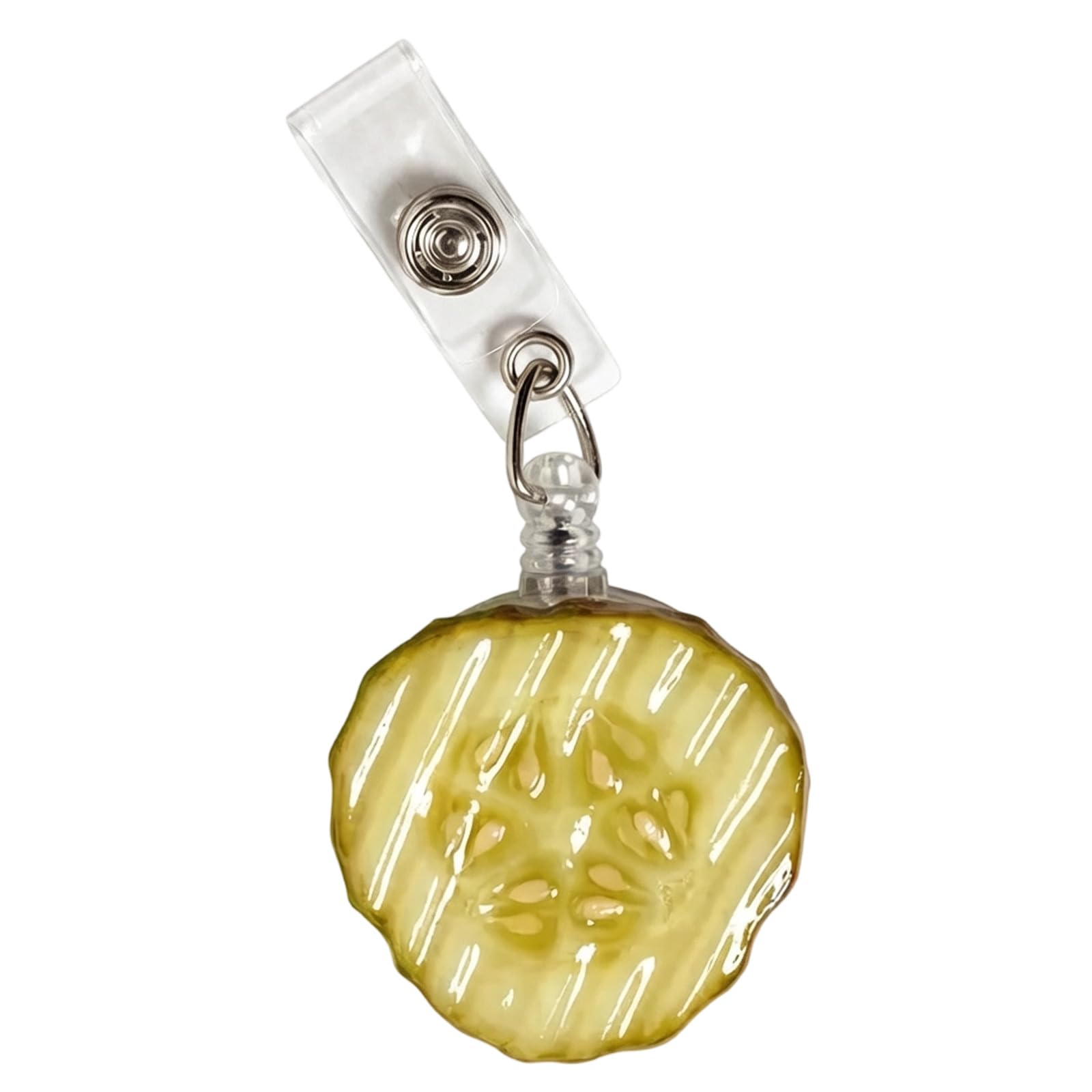 BWANGIAO Kimchi Shaped Badge Reels Funny Retractable Badge Reel with Alligators Swivels Card Clip for Nurses,Cardiology and More