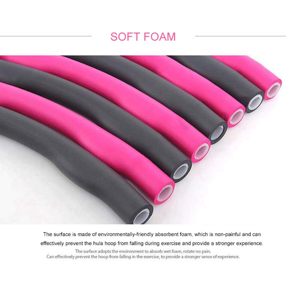 Nologo Cerchio di Fitness 7 PCS Tubi Hula Hoop for Adulti e Bambini, ponderata Hula Hoop for Adulti Bambini, Staccabile Hoola Hoops for Vita Sottile Fitness Trainer Esercizio Vita Sport Yoga