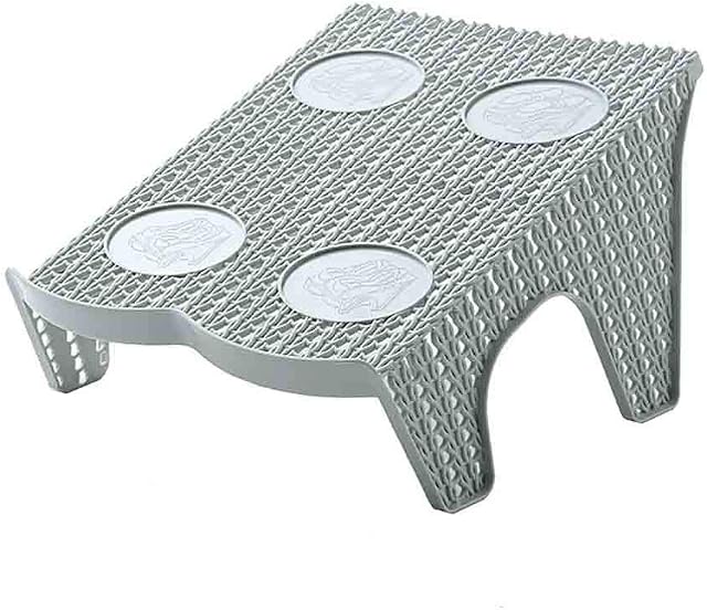 Yourgod Imitation Rattan Double Shoe Rack Shoe Storage Rack Shoe Slots Double Layer Plastic Space Saver Holder Shoes Box Organizer Storage
