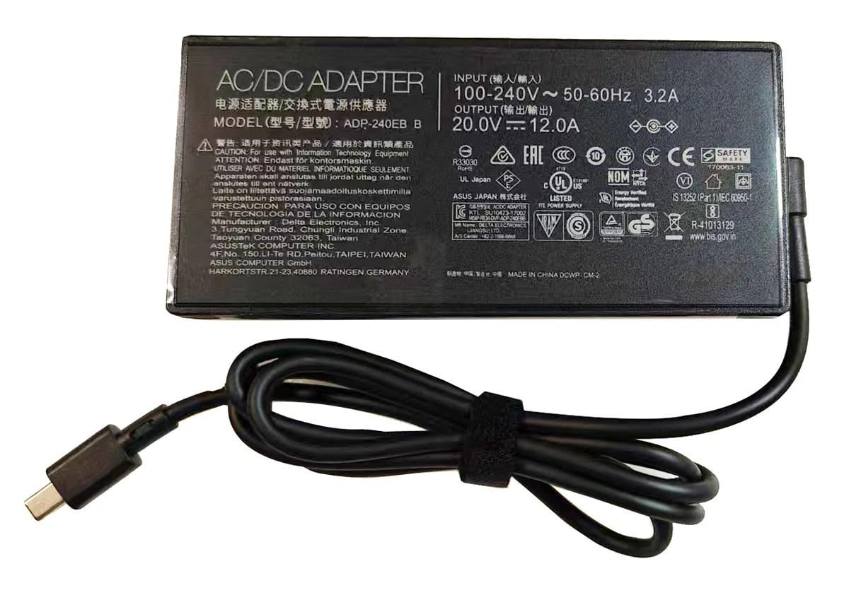Adapter AC 240W 20V 12A ładowarka do ASUS ROG Zephyrus G16 GU605MZ-XS96 USB
