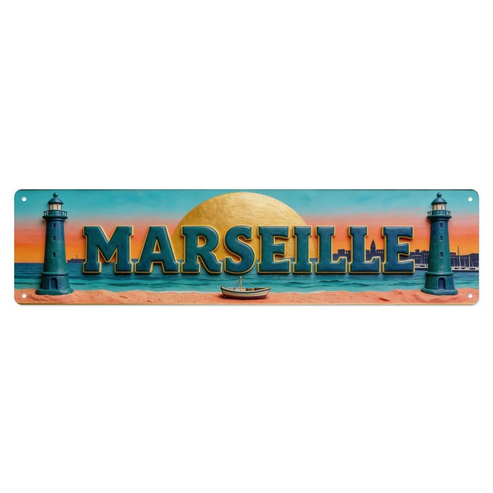 Marseille France Retro Metal Tin Sign