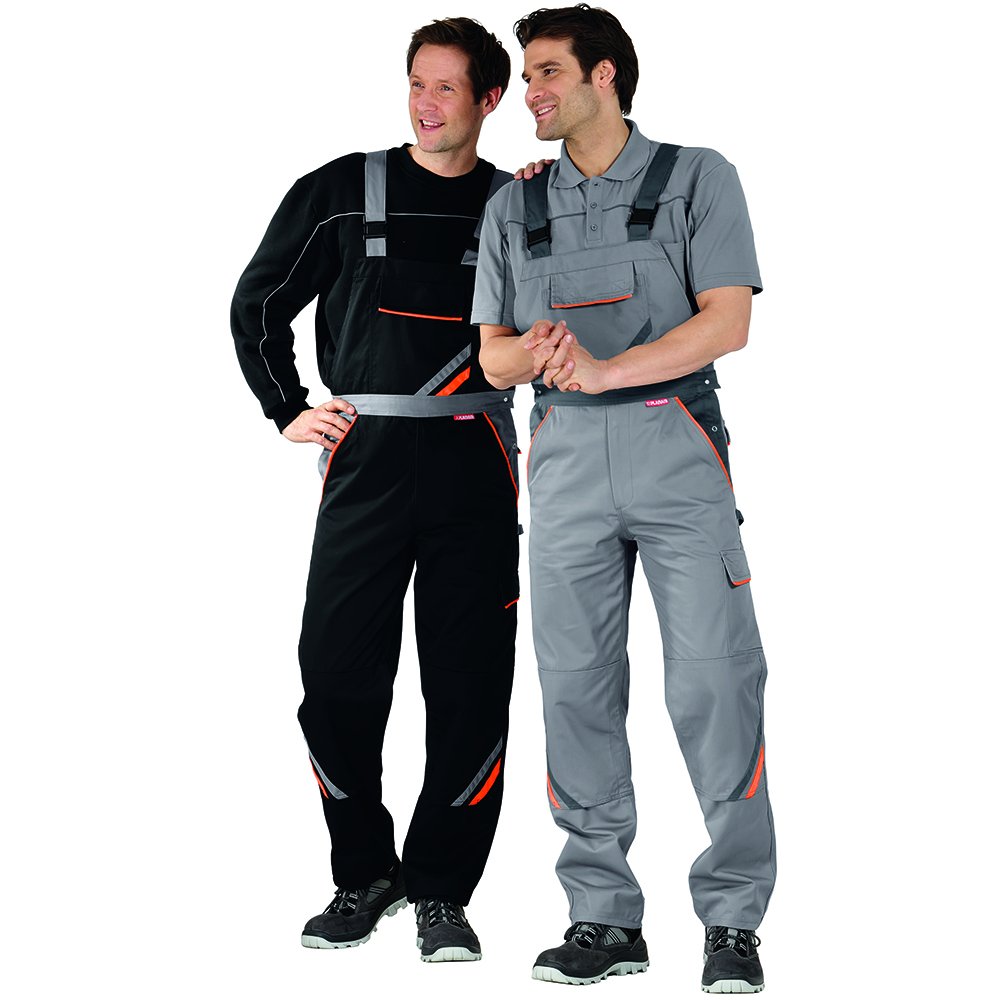 Planam Visline Peto Visline tamaño 52 en negro/naranja/zinc Unisex adulto
