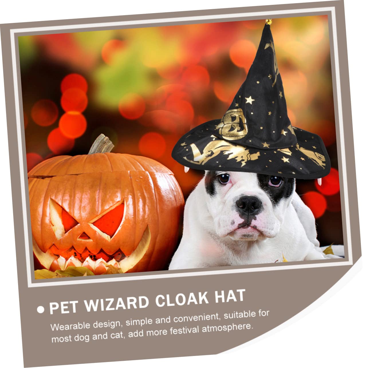FRCOLOR 5 Set Stampato Mantello Da Mago Costume Per Il Gatto Mantello Da Strega Piccolo Cane Halloween Costume Del Cane Vestiti Dell'Animale Domestico Di Halloween o Del