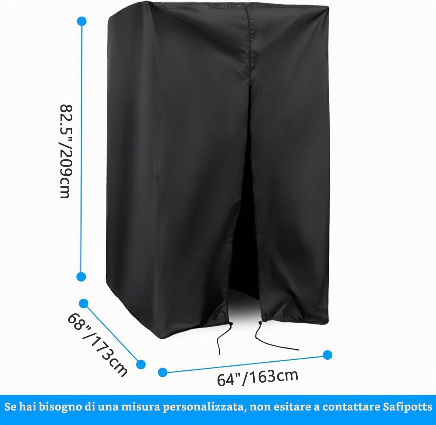 HoldOneLight Copertura impermeabile per attrezzatura da palestra all'aperto, con cerniera, per squat, sollevamento pesi, attrezzatura per allenamento in palestra domestica, 162,6 cm di larghezza x