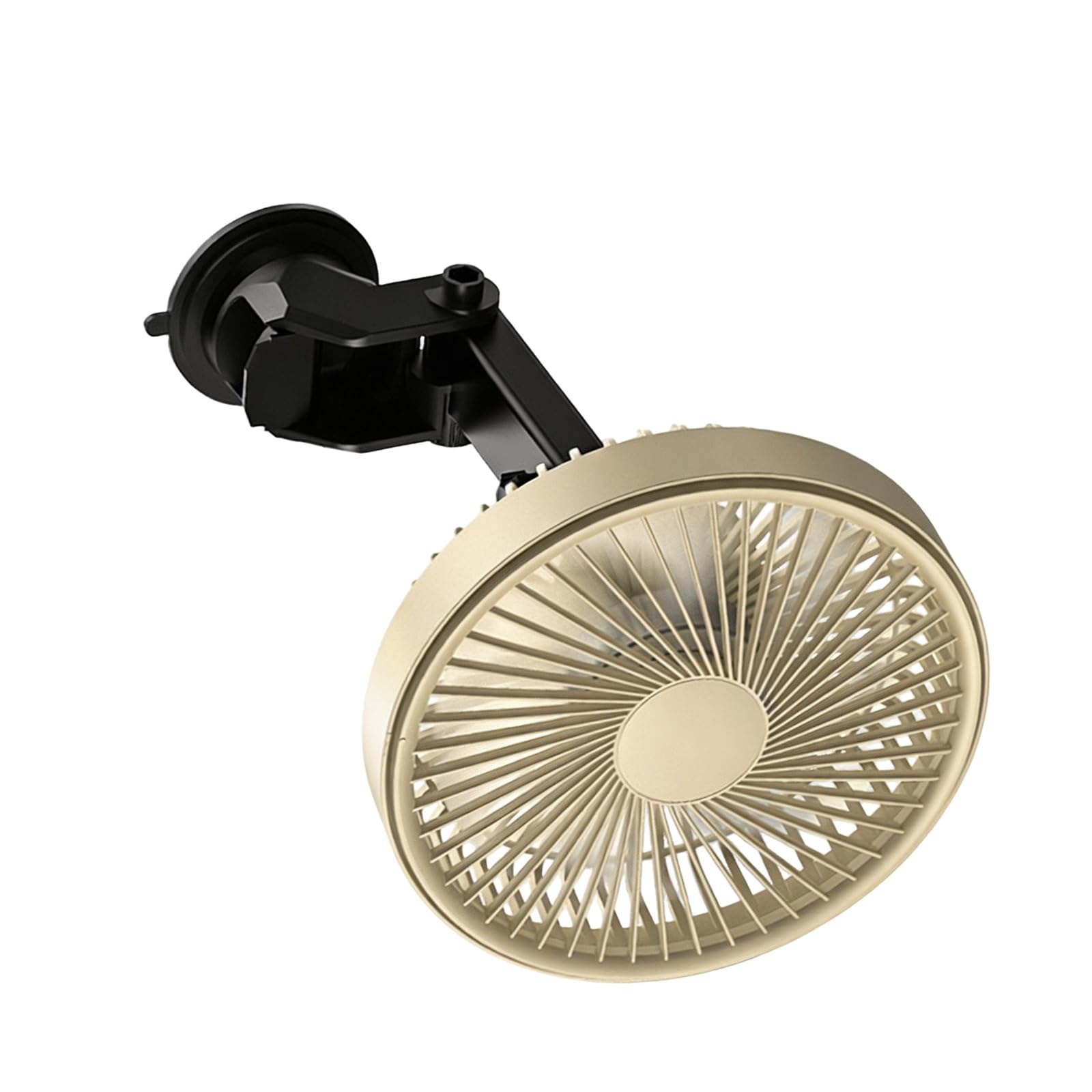 CUNZJIA Car Cooling Fan Rotatable Powerful Suction Cup Air Cooling for Dashboard Windshield Travel Road Trip Camping Commuting