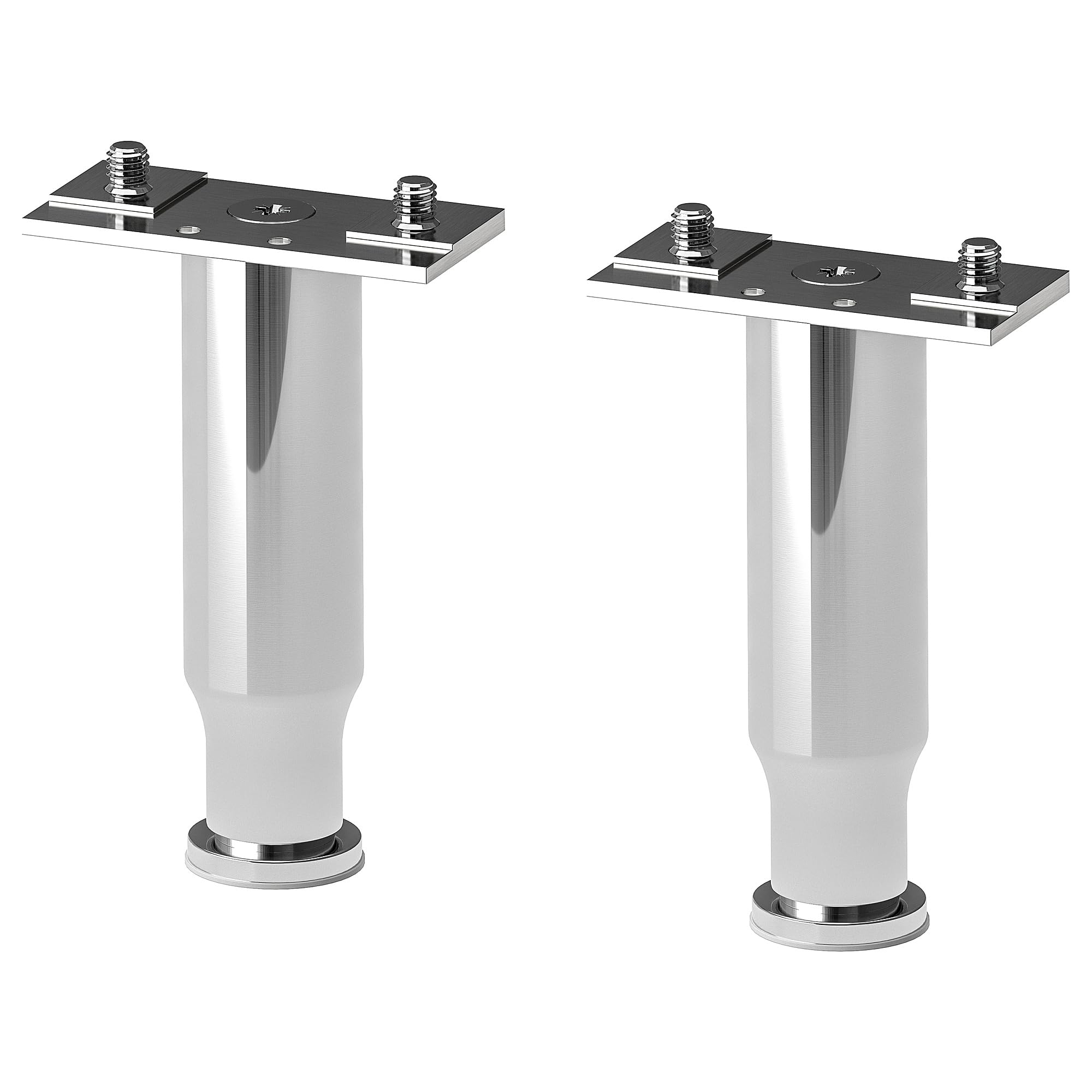 Jambe ALMAÅN en acier brillant sous un canapé de salon moderne de 12 à 20 cm