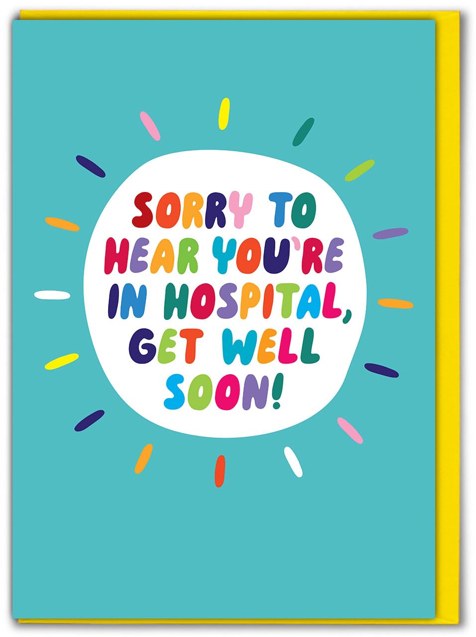 Brainbox Candy - Get Well Soon Card - 'Sorry To Hear You're In Hospital