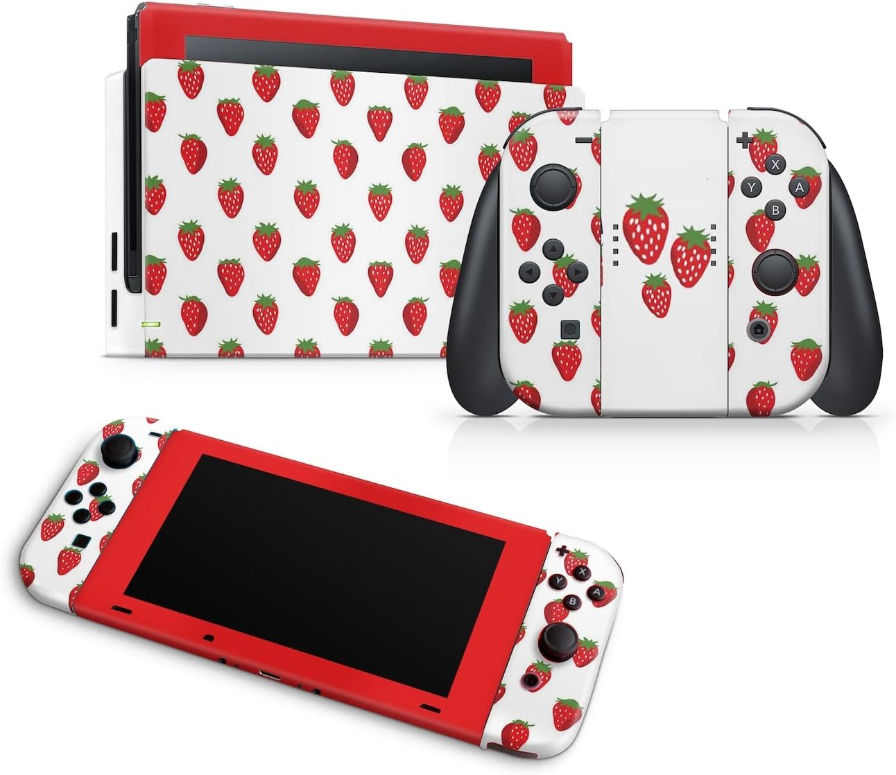 ZOOMHITSKINS Compatible with Nintendo Switch Skin Cover Yellow Lemons Juice Fruits Leaf Lime Citrus Golden Gloss Kawaii Anime Cute 3M Vinyl Decal Sticker Wrap, Made in the USA : Video Games
