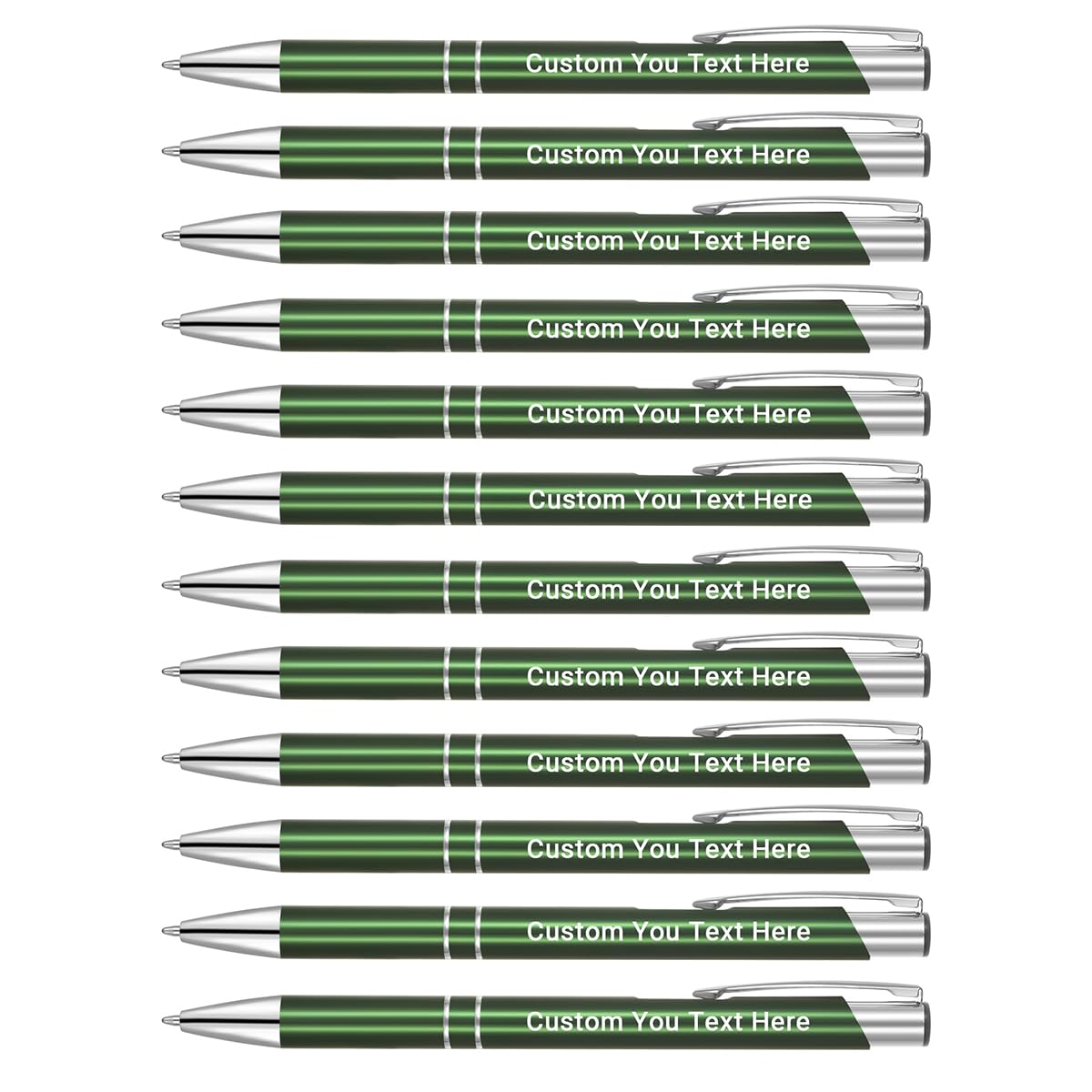 Zoonnis 72 Pcs Personalised Retractable Ballpoint Pens for Business Personalized Engraved Pen In Bulk for Women Men with Name Text Customised Pen Writing Custom Pen With Black Ink for School