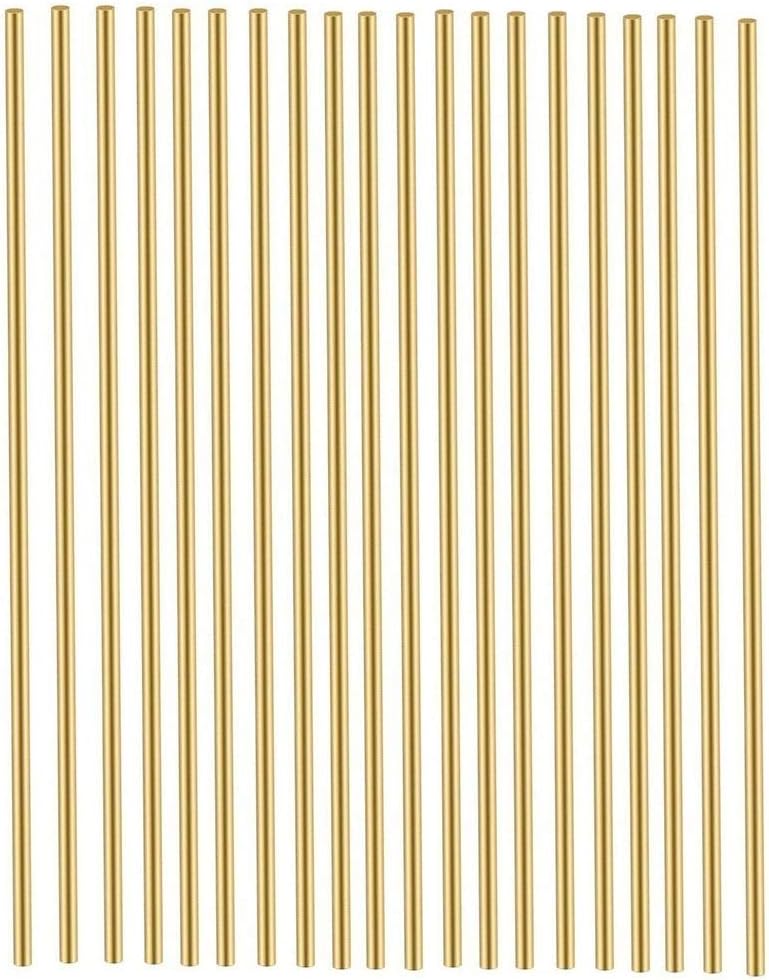 25 PC 2mm Brass Rods - 5/64" Diameter, 12" Length Lathe Bar