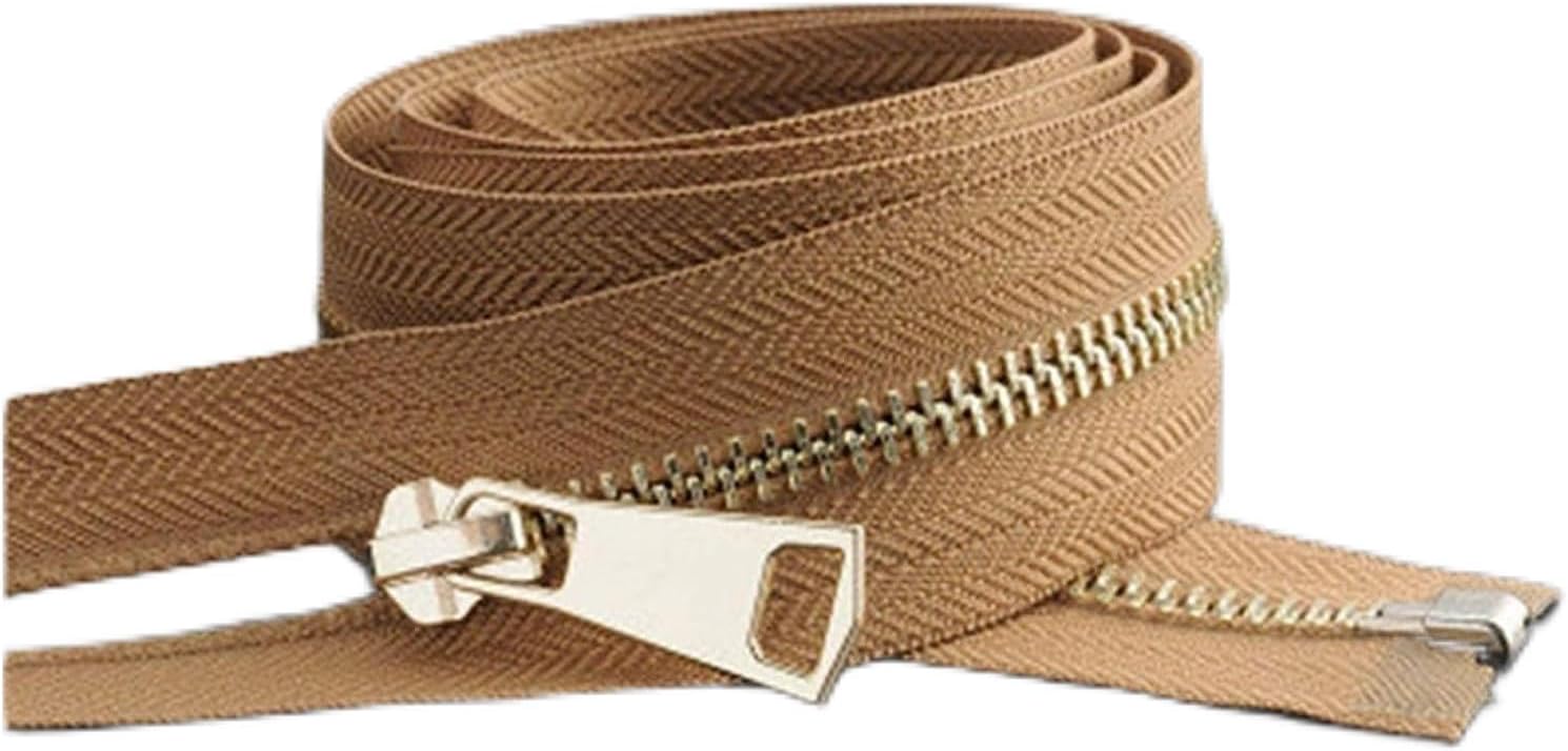 Zipper Replacement, Zipper,Metal Zippers，Nylon Coil ZippersZipper,Zippers 5# 85cm,Open End Zip Jacket Closure Garment Sewing(Rose Red Gold)