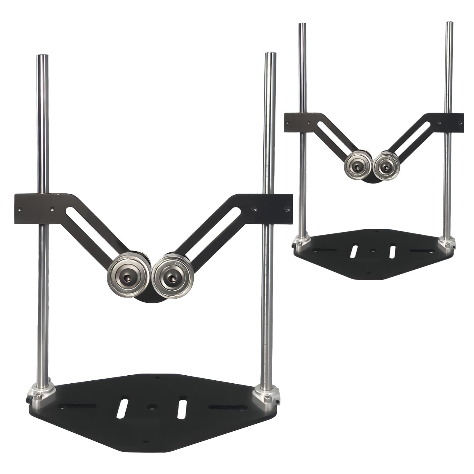 Soporte de corte de madera en forma de V, doble rodillo ajustable, soporte giratorio, capacidad de carga de 100 kg, ideal para troncos y tuberías de PVC para transportar y cortar