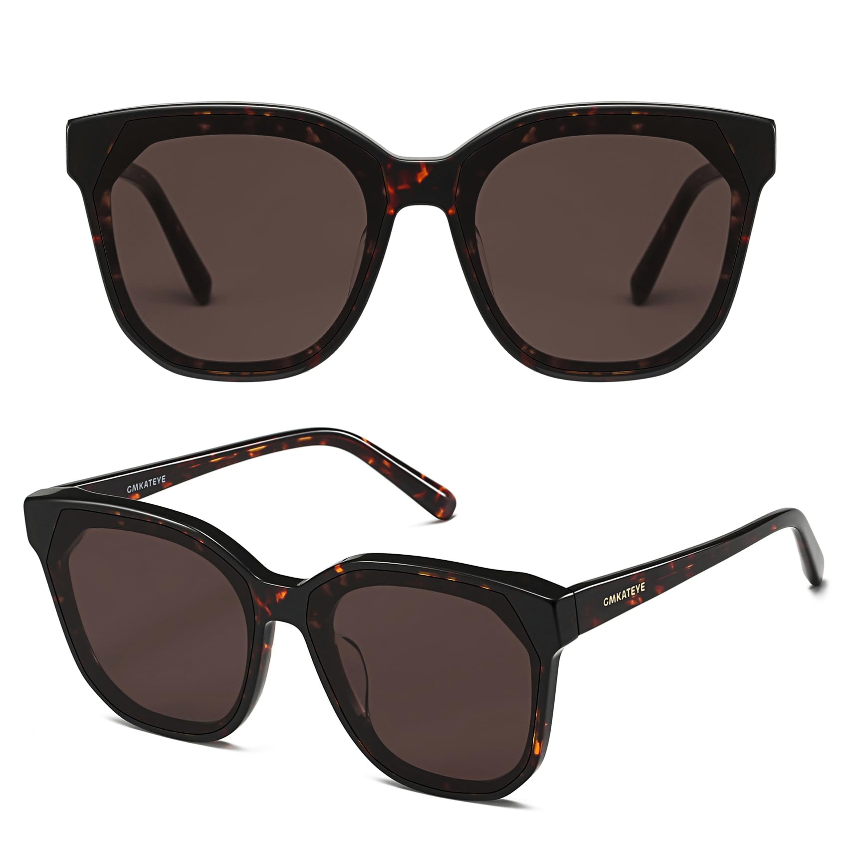 Lunettes de soleil surdimensionnées à grand cadre tendance chic - 7