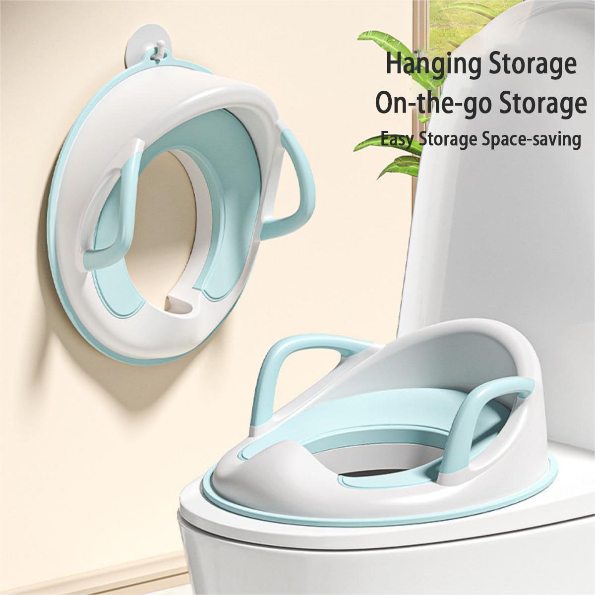 LANMOU Reductor WC Niños, Adaptador WC Niños Portatil Asiento Inodoro Niños Portatil Infantil Asiento Inodoro de Entrenamiento para Niños Adaptador Baño para Niños con Respaldo Reposabrazos