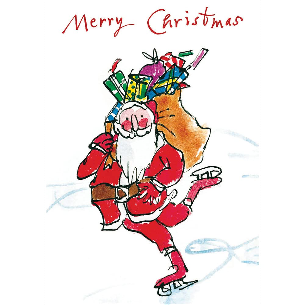 Woodmansterne Artistic Charity Christmas Cards Supporting Childline, Quentin Blake Festive Scenes, Eco-Friendly & Recyclable - Image 4