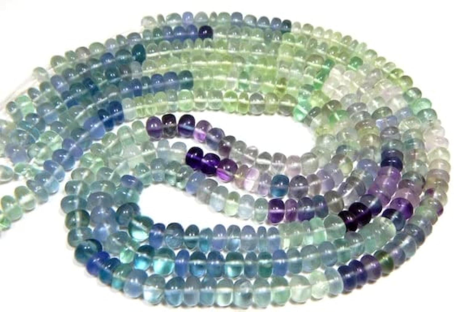 Perles de fluorite 5x6 mm régulières pour éviter les fils de perles asymétriques