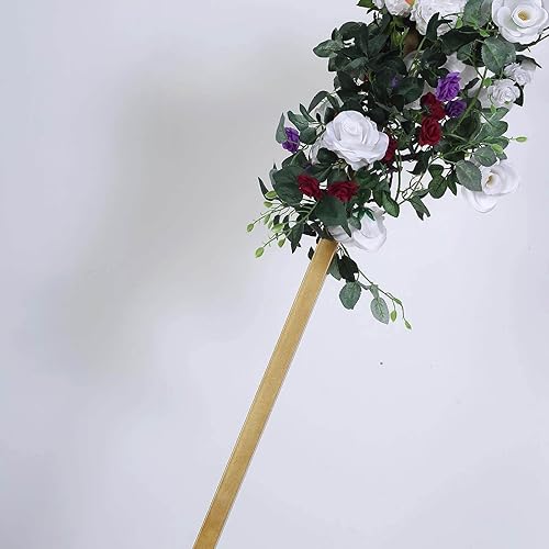 Miniatura 9 de Efavormart - Arco de boda de metal hexagonal dorado de 8 pies de alto, soporte de telón de fondo para cabina de fotos, capacidad de 100 libras