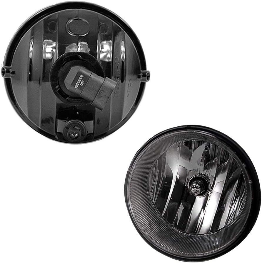Driving Fog Lights for 2004-2006 Toyota Solara 2007-2012 Toyota Tundra 2005-2011 Toyota Tacoma with Universal Wiring Harness and Switch H10 12V 42W Halogen Bulbs Fog Lamps Smoke Lens 81211-AA030